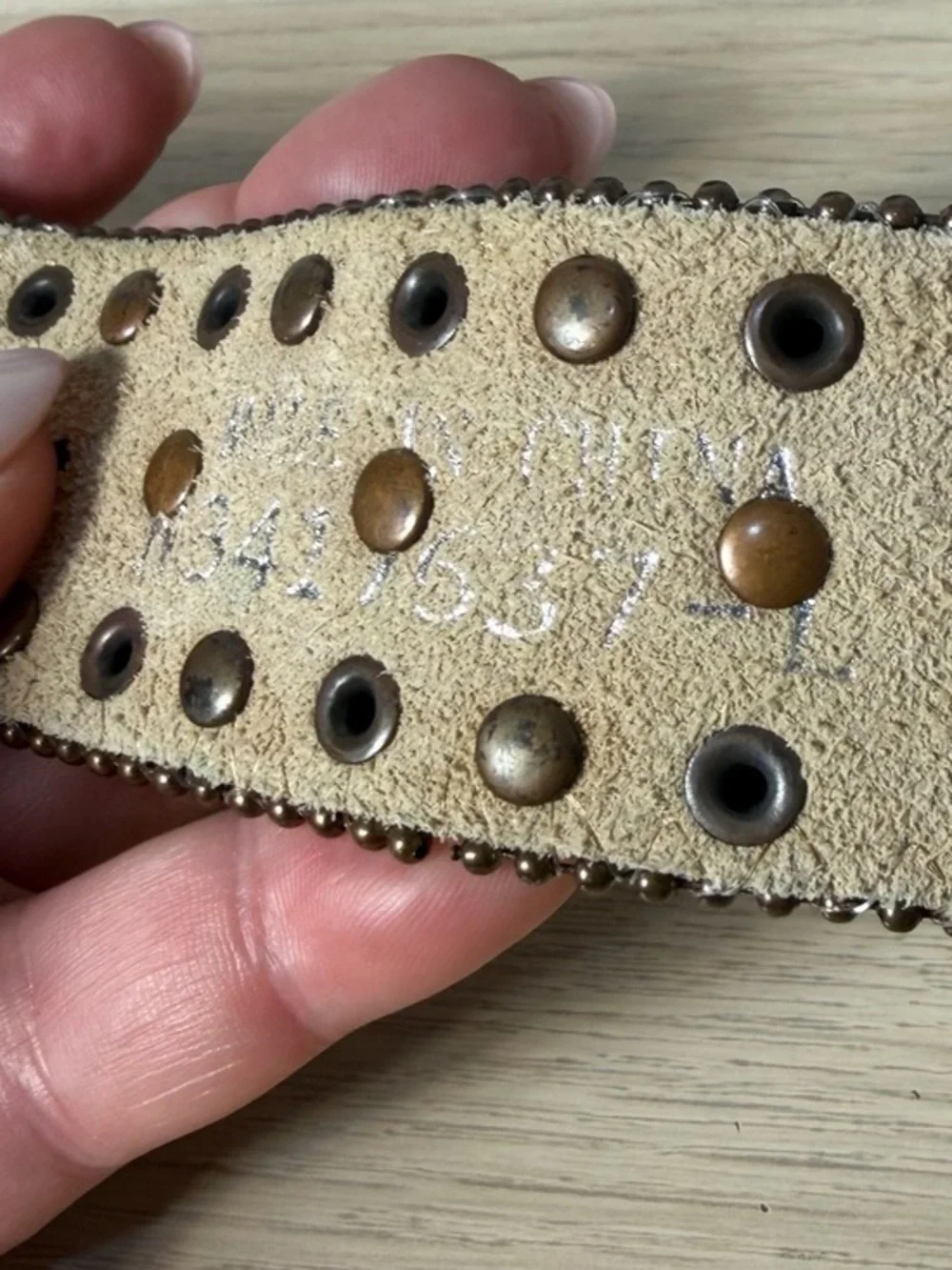 Nocona Size L Western Rodeo Rhinestone Jewel Embellished‎ Calf Hair Leather Belt